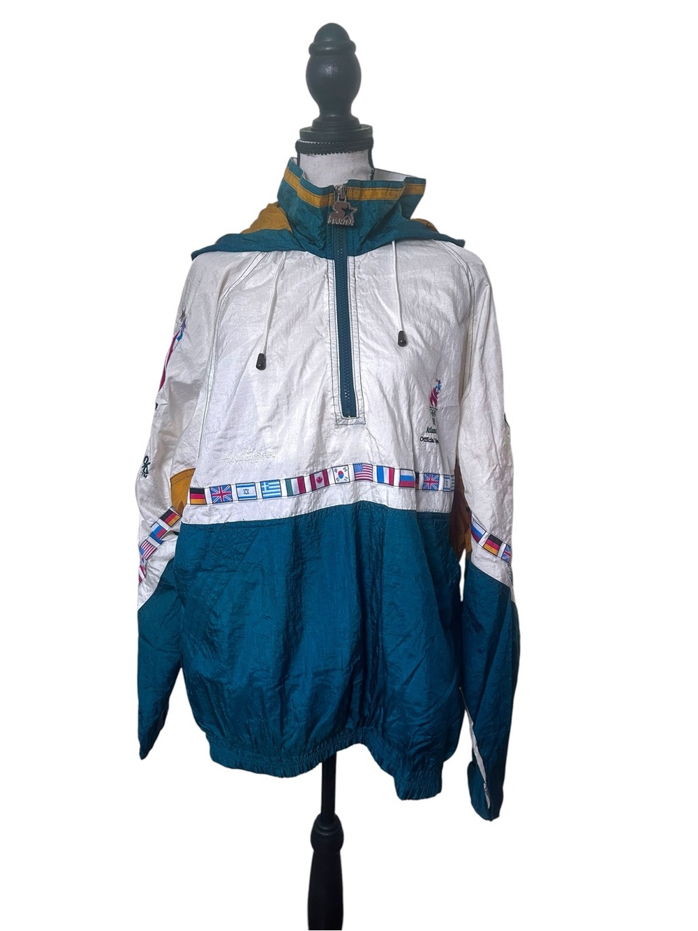 Vintage Starter Atlanta 1996 Olympic Games NWT Unisex Hooded Windbreaker Jacket
